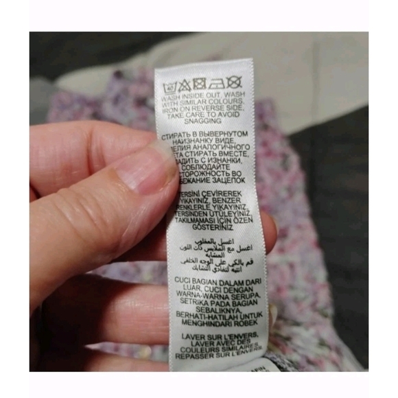 Sheer Floral Button Down Sleeveless Shirt - Pink and Purple - Picture 4 of 8